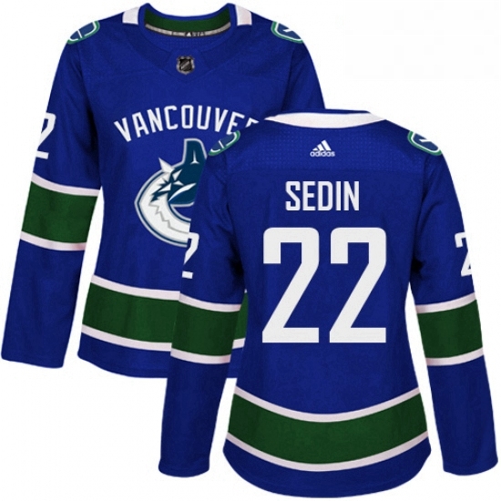 Womens Adidas Vancouver Canucks 22 Daniel Sedin Authentic Blue Home NHL Jersey Womens Adidas Vancouver Canucks 22 Daniel Sedin Authentic Blue Home NHL Jersey