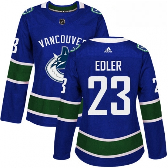 Womens Adidas Vancouver Canucks 23 Alexander Edler Authentic Blue Home NHL Jersey Womens Adidas Vancouver Canucks 23 Alexander Edler Authentic Blue Home NHL Jersey