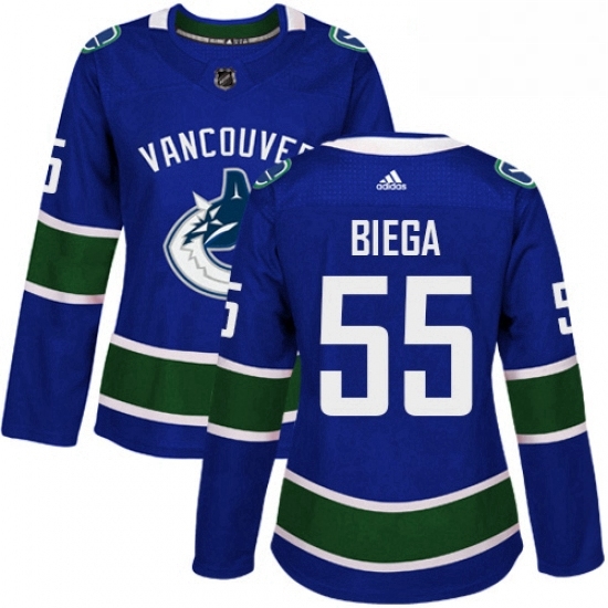 Womens Adidas Vancouver Canucks 55 Alex Biega Authentic Blue Home NHL Jersey Womens Adidas Vancouver Canucks 55 Alex Biega Authentic Blue Home NHL Jersey