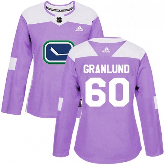 Womens Adidas Vancouver Canucks 60 Markus Granlund Authentic Purple Fights Cancer Practice NHL Jersey Womens Adidas Vancouver Canucks 60 Markus Granlund Authentic Purple Fights Cancer Practice NHL Jersey