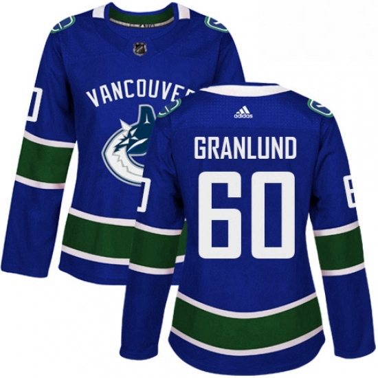 Womens Adidas Vancouver Canucks 60 Markus Granlund Premier Blue Home NHL Jersey Womens Adidas Vancouver Canucks 60 Markus Granlund Premier Blue Home NHL Jersey