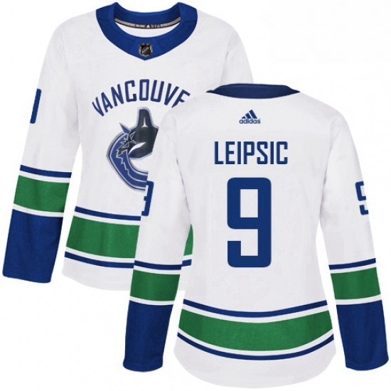 Womens Adidas Vancouver Canucks 9 Brendan Leipsic Authentic White Away NHL Jersey Womens Adidas Vancouver Canucks 9 Brendan Leipsic Authentic White Away NHL Jersey
