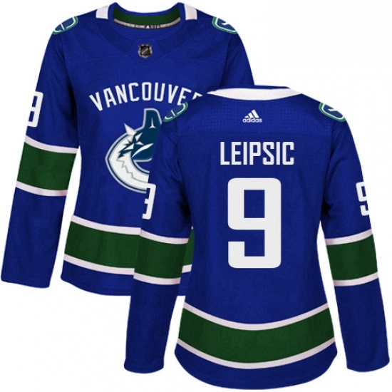 Womens Adidas Vancouver Canucks 9 Brendan Leipsic Premier Blue Home NHL Jersey Womens Adidas Vancouver Canucks 9 Brendan Leipsic Premier Blue Home NHL Jersey