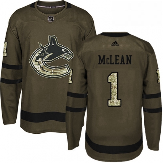 Youth Adidas Vancouver Canucks 1 Kirk Mclean Premier Green Salute to Service NHL Jersey Youth Adidas Vancouver Canucks 1 Kirk Mclean Premier Green Salute to Service NHL Jersey