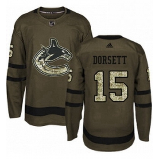 Youth Adidas Vancouver Canucks 15 Derek Dorsett Premier Green Salute to Service NHL Jersey Youth Adidas Vancouver Canucks 15 Derek Dorsett Premier Green Salute to Service NHL Jersey