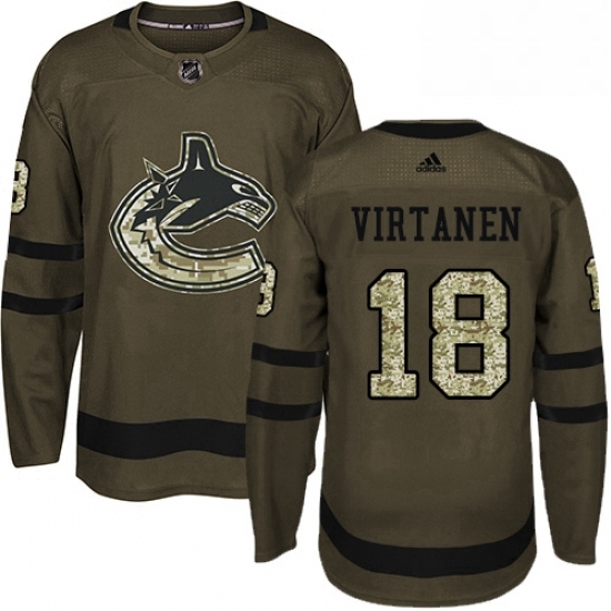 Youth Adidas Vancouver Canucks 18 Jake Virtanen Authentic Green Salute to Service NHL Jersey Youth Adidas Vancouver Canucks 18 Jake Virtanen Authentic Green Salute to Service NHL Jersey