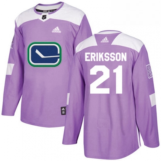 Youth Adidas Vancouver Canucks 21 Loui Eriksson Authentic Purple Fights Cancer Practice NHL Jersey Youth Adidas Vancouver Canucks 21 Loui Eriksson Authentic Purple Fights Cancer Practice NHL Jersey