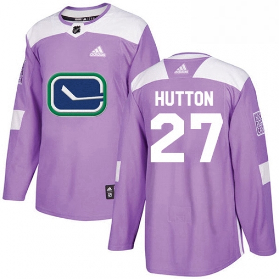 Youth Adidas Vancouver Canucks 27 Ben Hutton Authentic Purple Fights Cancer Practice NHL Jersey Youth Adidas Vancouver Canucks 27 Ben Hutton Authentic Purple Fights Cancer Practice NHL Jersey