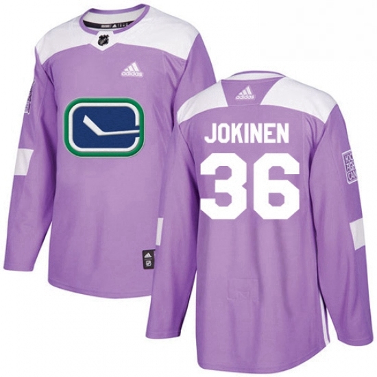 Youth Adidas Vancouver Canucks 36 Jussi Jokinen Authentic Purple Fights Cancer Practice NHL Jerse Youth Adidas Vancouver Canucks 36 Jussi Jokinen Authentic Purple Fights Cancer Practice NHL Jerse