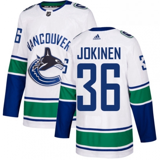 Youth Adidas Vancouver Canucks 36 Jussi Jokinen Authentic White Away NHL Jersey Youth Adidas Vancouver Canucks 36 Jussi Jokinen Authentic White Away NHL Jersey