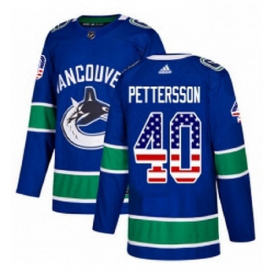 Youth Adidas Vancouver Canucks 40 Elias Pettersson Blue Home Authentic USA Flag Stitched NHL Jersey Youth Adidas Vancouver Canucks 40 Elias Pettersson Blue Home Authentic USA Flag Stitched NHL Jersey