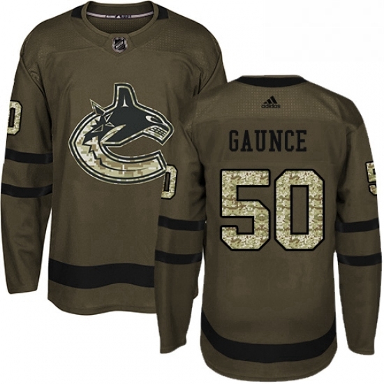 Youth Adidas Vancouver Canucks 50 Brendan Gaunce Authentic Green Salute to Service NHL Jersey Youth Adidas Vancouver Canucks 50 Brendan Gaunce Authentic Green Salute to Service NHL Jersey