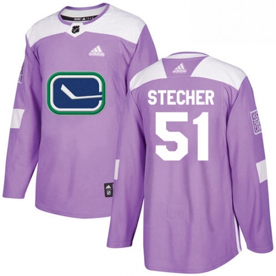 Youth Adidas Vancouver Canucks 51 Troy Stecher Authentic Purple Fights Cancer Practice NHL Jersey Youth Adidas Vancouver Canucks 51 Troy Stecher Authentic Purple Fights Cancer Practice NHL Jersey