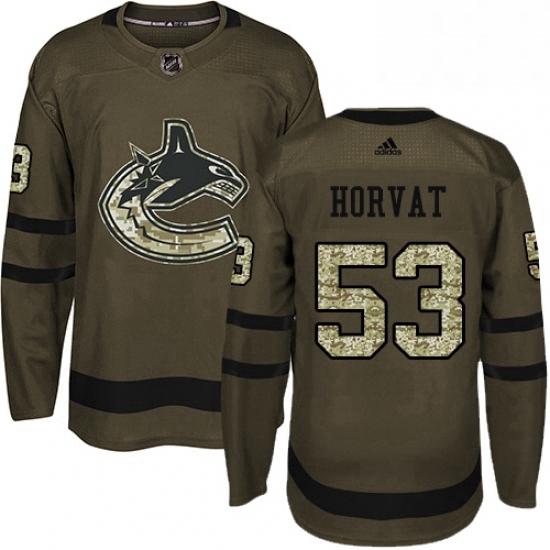 Youth Adidas Vancouver Canucks 53 Bo Horvat Authentic Green Salute to Service NHL Jersey Youth Adidas Vancouver Canucks 53 Bo Horvat Authentic Green Salute to Service NHL Jersey