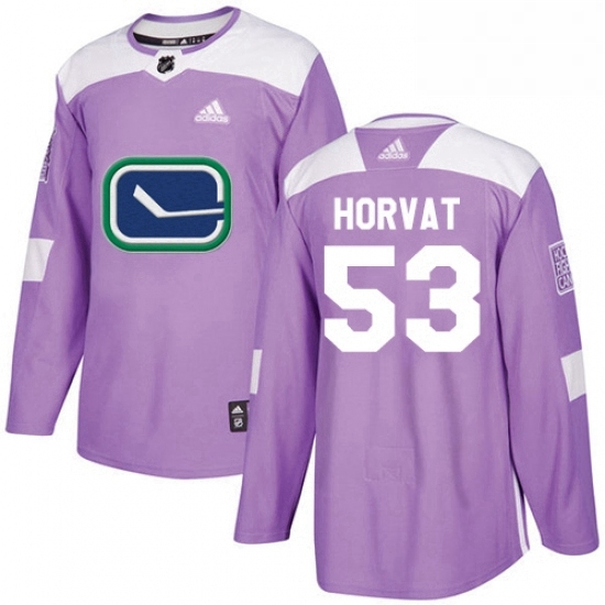 Youth Adidas Vancouver Canucks 53 Bo Horvat Authentic Purple Fights Cancer Practice NHL Jersey Youth Adidas Vancouver Canucks 53 Bo Horvat Authentic Purple Fights Cancer Practice NHL Jersey