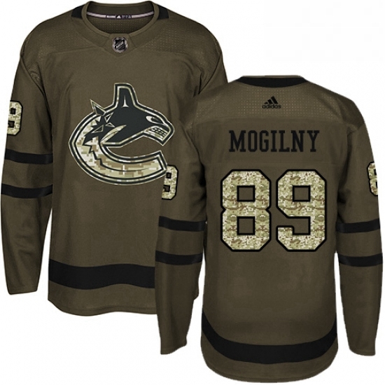 Youth Adidas Vancouver Canucks 89 Alexander Mogilny Premier Green Salute to Service NHL Jersey Youth Adidas Vancouver Canucks 89 Alexander Mogilny Premier Green Salute to Service NHL Jersey