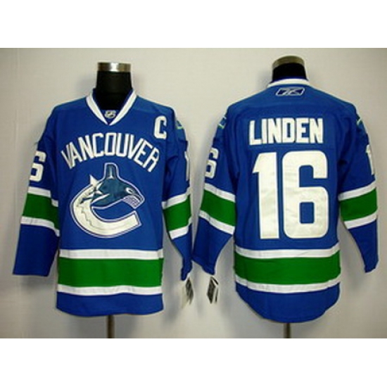KIDS Vancouver Canucks 16 Trevor Linden Home Blue Jersey KIDS Vancouver Canucks 16 Trevor Linden Home Blue Jersey