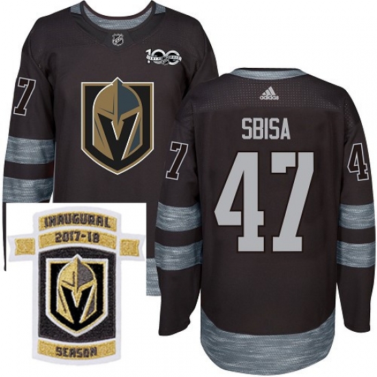 Adidas Golden Knights #47 Luca Sbisa Black 1917 2017 100th Anniversary Stitched NHL Inaugural Season Patch Jersey Adidas Golden Knights #47 Luca Sbisa Black 1917 2017 100th Anniversary Stitched NHL Inaugural Season Patch Jersey