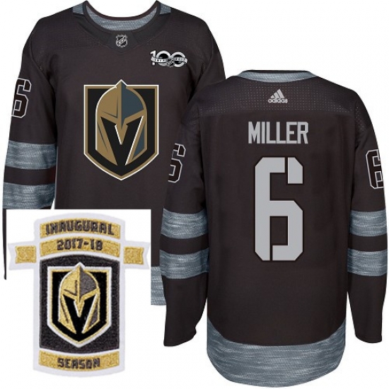 Adidas Golden Knights #6 Colin Miller Black 1917 2017 100th Anniversary Stitched NHL Inaugural Season Patch Jersey Adidas Golden Knights #6 Colin Miller Black 1917 2017 100th Anniversary Stitched NHL Inaugural Season Patch Jersey