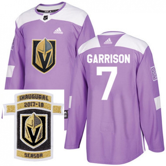 Adidas Golden Knights #7 Jason Garrison Purple Authentic Fights Cancer Stitched NHL Inaugural Season Patch Jersey Adidas Golden Knights #7 Jason Garrison Purple Authentic Fights Cancer Stitched NHL Inaugural Season Patch Jersey