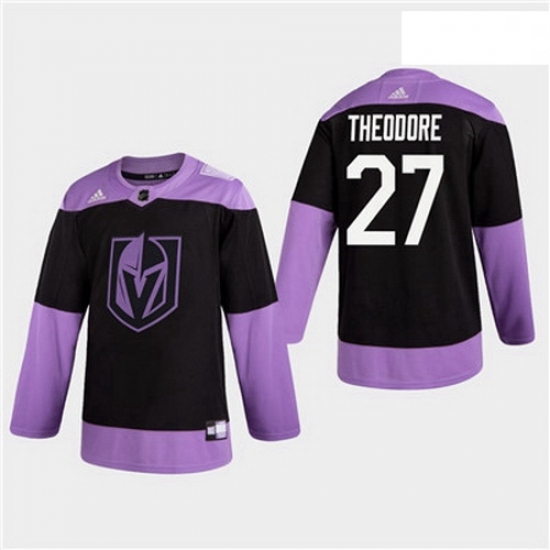 Men Golden Knights 27 Shea Theodore Hockey Fights Cancer Practice Jersey Men Golden Knights 27 Shea Theodore Hockey Fights Cancer Practice Jersey