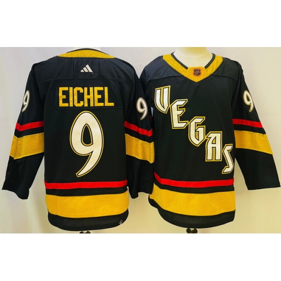 Men Vegas Golden Knights 9 Jack Eichel Black 2022 23 Reverse Retro Stitched NHL Jersey Men Vegas Golden Knights 9 Jack Eichel Black 2022 23 Reverse Retro Stitched NHL Jersey