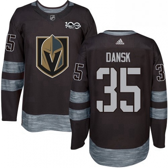 Mens Adidas Vegas Golden Knights 35 Oscar Dansk Authentic Black 1917 2017 100th Anniversary NHL Jersey Mens Adidas Vegas Golden Knights 35 Oscar Dansk Authentic Black 1917 2017 100th Anniversary NHL Jersey