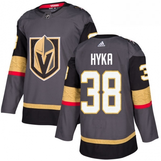 Mens Adidas Vegas Golden Knights 38 Tomas Hyka Authentic Gray Home NHL Jersey Mens Adidas Vegas Golden Knights 38 Tomas Hyka Authentic Gray Home NHL Jersey