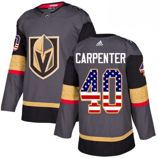 Mens Adidas Vegas Golden Knights 40 Ryan Carpenter Authentic Gray USA Flag Fashion NHL Jersey Mens Adidas Vegas Golden Knights 40 Ryan Carpenter Authentic Gray USA Flag Fashion NHL Jersey