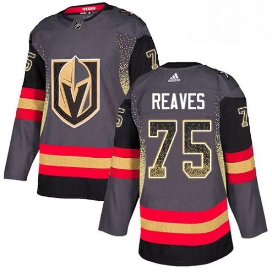 Mens Adidas Vegas Golden Knights 75 Ryan Reaves Authentic Black Drift Fashion NHL Jersey 