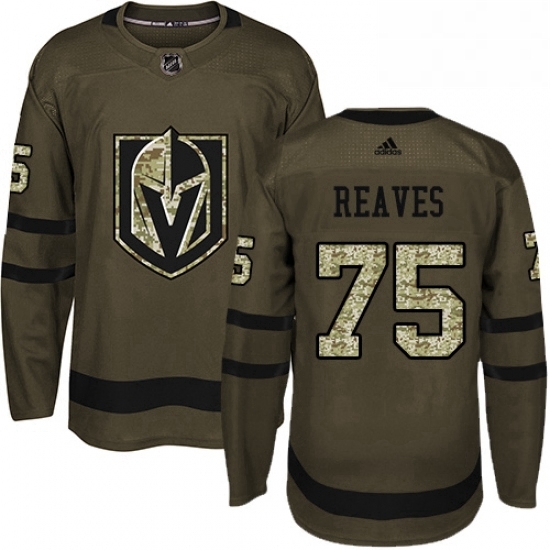 Mens Adidas Vegas Golden Knights 75 Ryan Reaves Authentic Green Salute to Service NHL Jersey Mens Adidas Vegas Golden Knights 75 Ryan Reaves Authentic Green Salute to Service NHL Jersey