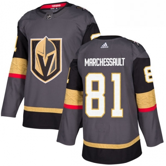 Mens Adidas Vegas Golden Knights 81 Jonathan Marchessault Authentic Gray Home NHL Jersey Mens Adidas Vegas Golden Knights 81 Jonathan Marchessault Authentic Gray Home NHL Jersey