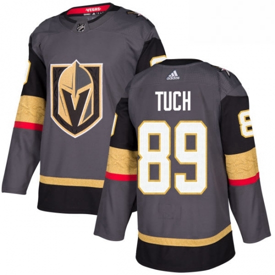 Mens Adidas Vegas Golden Knights 89 Alex Tuch Authentic Gray Home NHL Jersey Mens Adidas Vegas Golden Knights 89 Alex Tuch Authentic Gray Home NHL Jersey