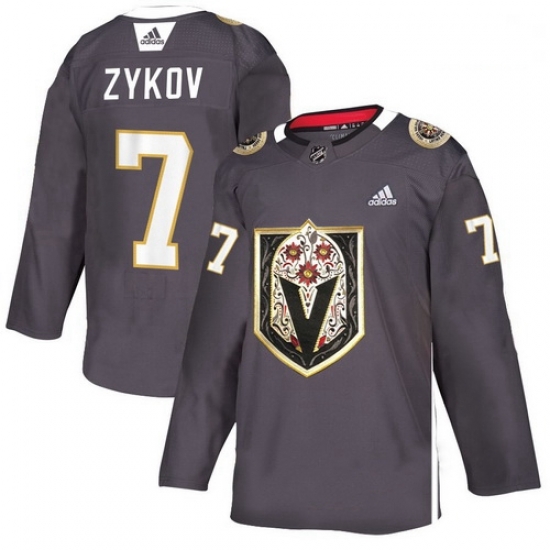Vegas Golden Knights 7 Valentin Zykov Gray Dia De Los Muertos Adidas Jersey Vegas Golden Knights 7 Valentin Zykov Gray Dia De Los Muertos Adidas Jersey