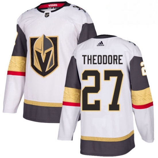Womens Adidas Vegas Golden Knights 27 Shea Theodore Authentic White Away NHL Jersey Womens Adidas Vegas Golden Knights 27 Shea Theodore Authentic White Away NHL Jersey