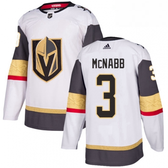 Womens Adidas Vegas Golden Knights 3 Brayden McNabb Authentic White Away NHL Jersey Womens Adidas Vegas Golden Knights 3 Brayden McNabb Authentic White Away NHL Jersey