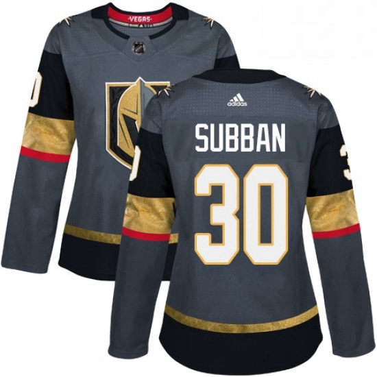 Womens Adidas Vegas Golden Knights 30 Malcolm Subban Authentic Gray Home NHL Jersey Womens Adidas Vegas Golden Knights 30 Malcolm Subban Authentic Gray Home NHL Jersey