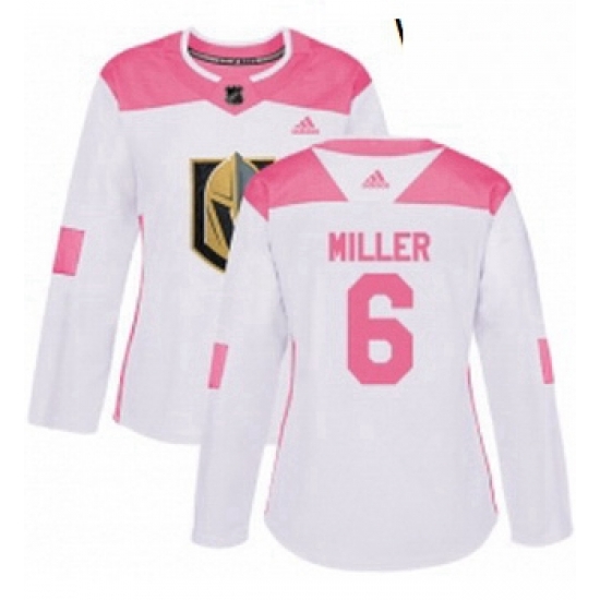 Womens Adidas Vegas Golden Knights 6 Colin Miller Authentic WhitePink Fashion NHL Jersey Womens Adidas Vegas Golden Knights 6 Colin Miller Authentic WhitePink Fashion NHL Jersey