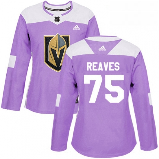 Womens Adidas Vegas Golden Knights 75 Ryan Reaves Authentic Purple Fights Cancer Practice NHL Jersey Womens Adidas Vegas Golden Knights 75 Ryan Reaves Authentic Purple Fights Cancer Practice NHL Jersey