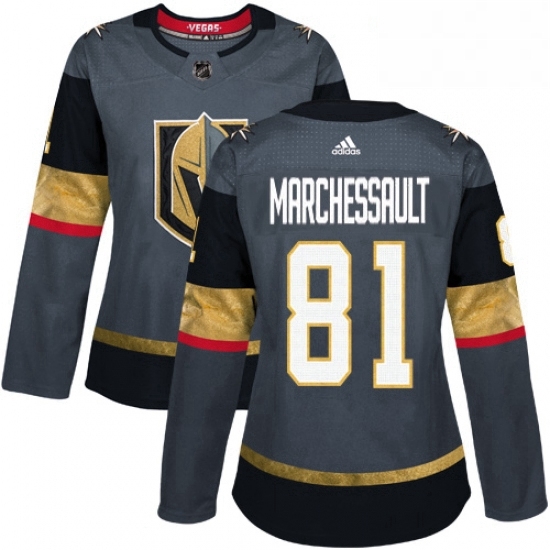 Womens Adidas Vegas Golden Knights 81 Jonathan Marchessault Authentic Gray Home NHL Jersey Womens Adidas Vegas Golden Knights 81 Jonathan Marchessault Authentic Gray Home NHL Jersey