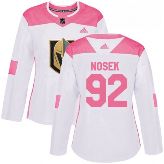Womens Adidas Vegas Golden Knights 92 Tomas Nosek Authentic WhitePink Fashion NHL Jersey Womens Adidas Vegas Golden Knights 92 Tomas Nosek Authentic WhitePink Fashion NHL Jersey