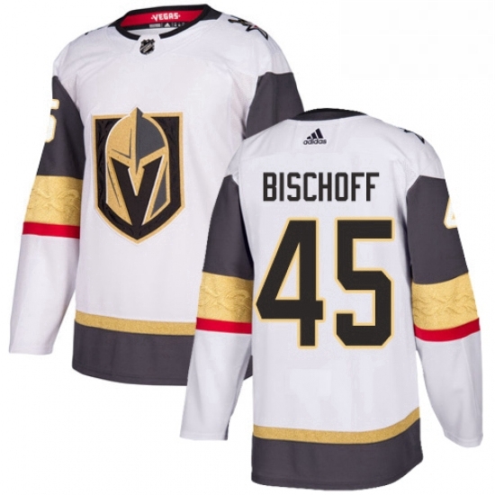 Youth Adidas Vegas Golden Knights 45 Jake Bischoff Authentic White Away NHL Jersey Youth Adidas Vegas Golden Knights 45 Jake Bischoff Authentic White Away NHL Jersey