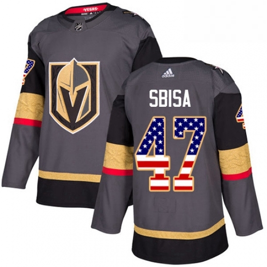 Youth Adidas Vegas Golden Knights 47 Luca Sbisa Authentic Gray USA Flag Fashion NHL Jersey Youth Adidas Vegas Golden Knights 47 Luca Sbisa Authentic Gray USA Flag Fashion NHL Jersey