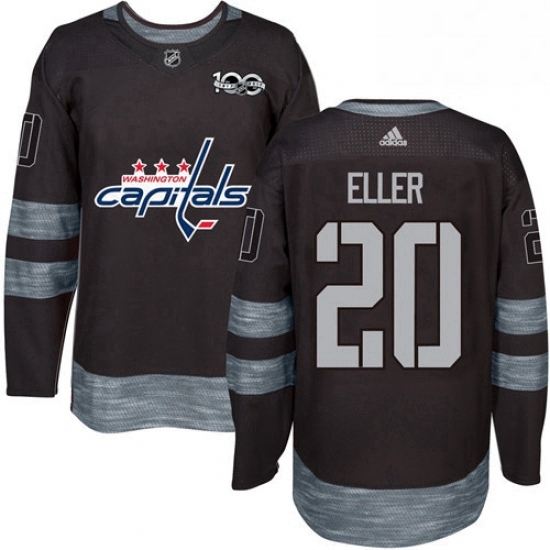 Mens Adidas Washington Capitals 20 Lars Eller Authentic Black 1917 2017 100th Anniversary NHL Jersey Mens Adidas Washington Capitals 20 Lars Eller Authentic Black 1917 2017 100th Anniversary NHL Jersey