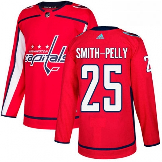 Mens Adidas Washington Capitals 25 Devante Smith Pelly Authentic Red Home NHL Jersey Mens Adidas Washington Capitals 25 Devante Smith Pelly Authentic Red Home NHL Jersey