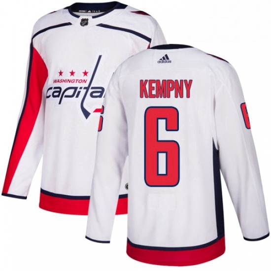 Mens Adidas Washington Capitals 6 Michal Kempny Authentic White Away NHL Jersey Mens Adidas Washington Capitals 6 Michal Kempny Authentic White Away NHL Jersey