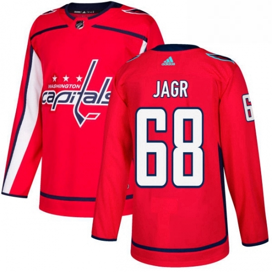 Mens Adidas Washington Capitals 68 Jaromir Jagr Authentic Red Home NHL Jersey Mens Adidas Washington Capitals 68 Jaromir Jagr Authentic Red Home NHL Jersey