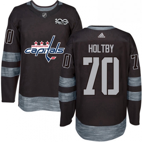 Mens Adidas Washington Capitals 70 Braden Holtby Authentic Black 1917 2017 100th Anniversary NHL Jersey Mens Adidas Washington Capitals 70 Braden Holtby Authentic Black 1917 2017 100th Anniversary NHL Jersey