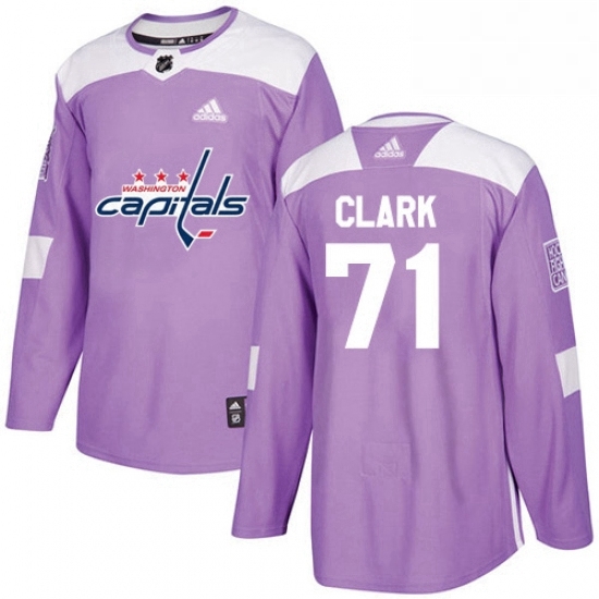 Mens Adidas Washington Capitals 71 Kody Clark Authentic Purple Fights Cancer Practice NHL Jersey Mens Adidas Washington Capitals 71 Kody Clark Authentic Purple Fights Cancer Practice NHL Jersey