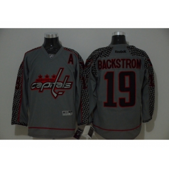 NHL Washington Capitals #19 Nicklas Backstrom Charcoal Cross Check Fashion jerseys NHL Washington Capitals #19 Nicklas Backstrom Charcoal Cross Check Fashion jerseys